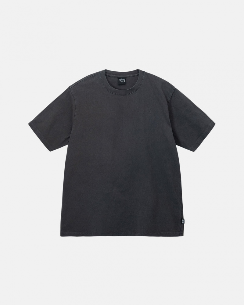 Black Stussy Pigment Dyed Crew Men\'s Tops Jakarta | Indonesia KCW-2546