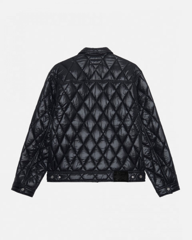 Black Stussy Ranch Jacket Quilted Nylon Men's Jackets Jakarta | Indonesia ZFB-3557