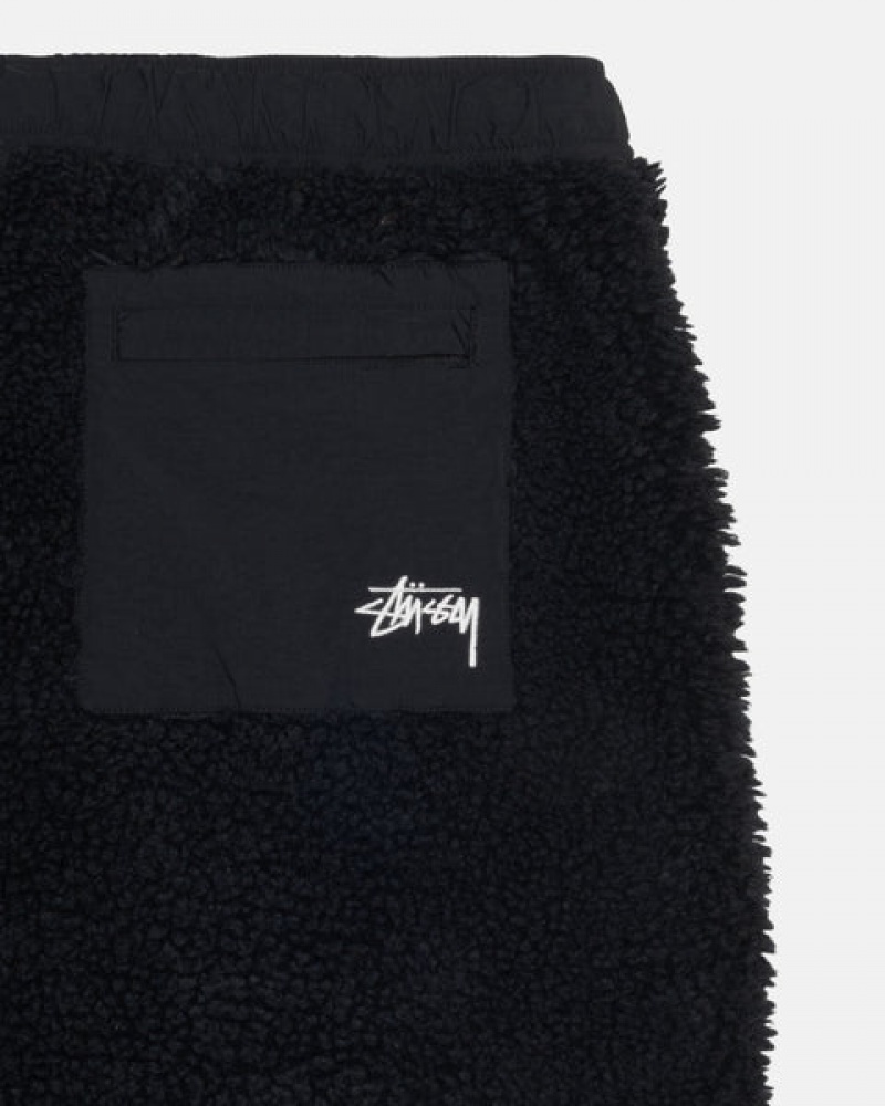 Black Stussy Sherpa Short Women's Shorts Jakarta | Indonesia PVY-6119