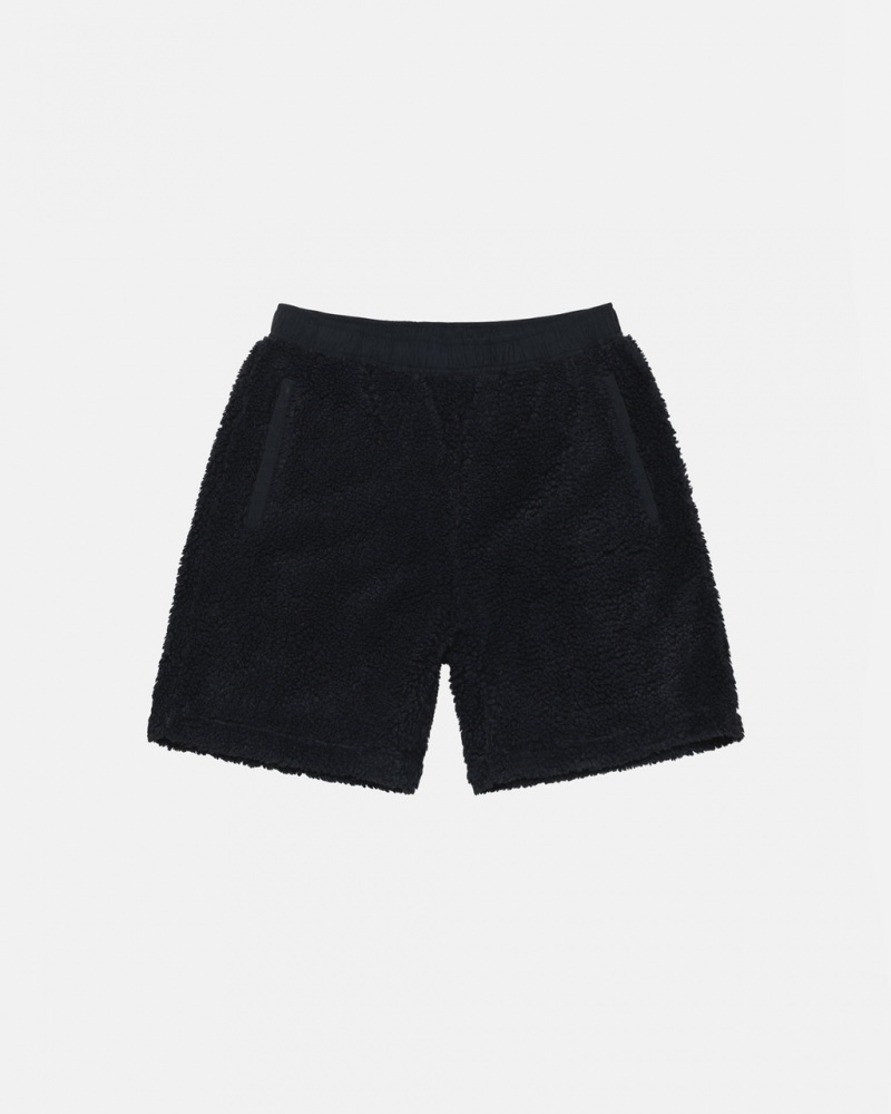 Black Stussy Sherpa Short Women\'s Shorts Jakarta | Indonesia PVY-6119