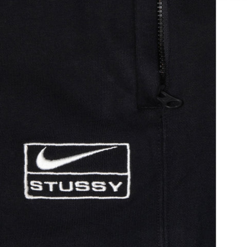 Black Stussy Stone Wash Fleece Pant Men's Sweatpants Jakarta | Indonesia GMD-4106