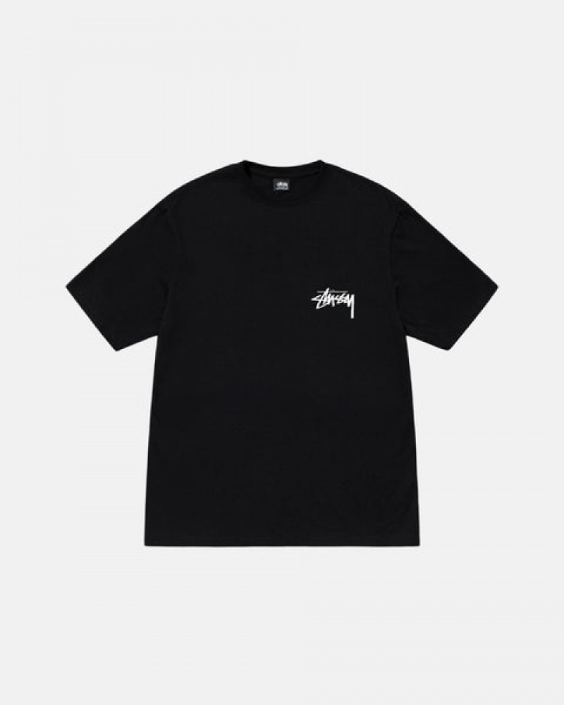 Black Stussy Suits Tee Women's Tees Jakarta | Indonesia GWC-5715