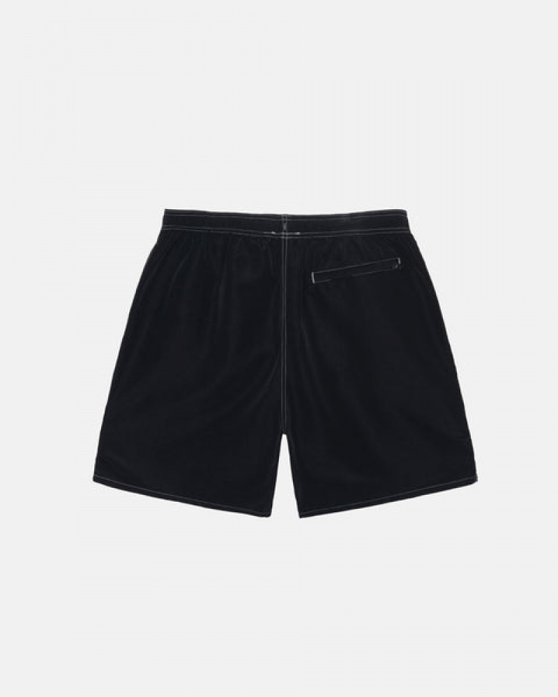 Black Stussy Surfman Patch Water Short Women's Swimwear Jakarta | Indonesia ELU-2114