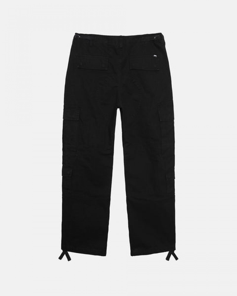 Black Stussy Surplus Cargo Ripstop Women's Pants Jakarta | Indonesia EBO-9095