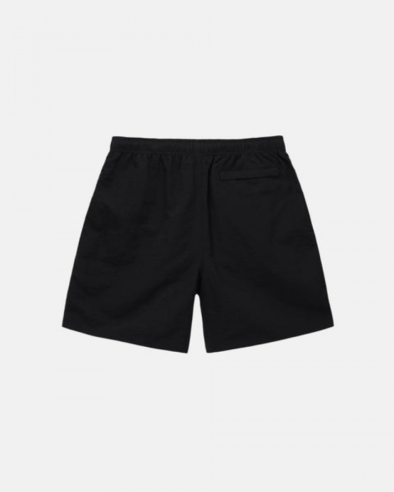 Black Stussy Water Short Big Basic Men's Shorts Jakarta | Indonesia ADX-9263