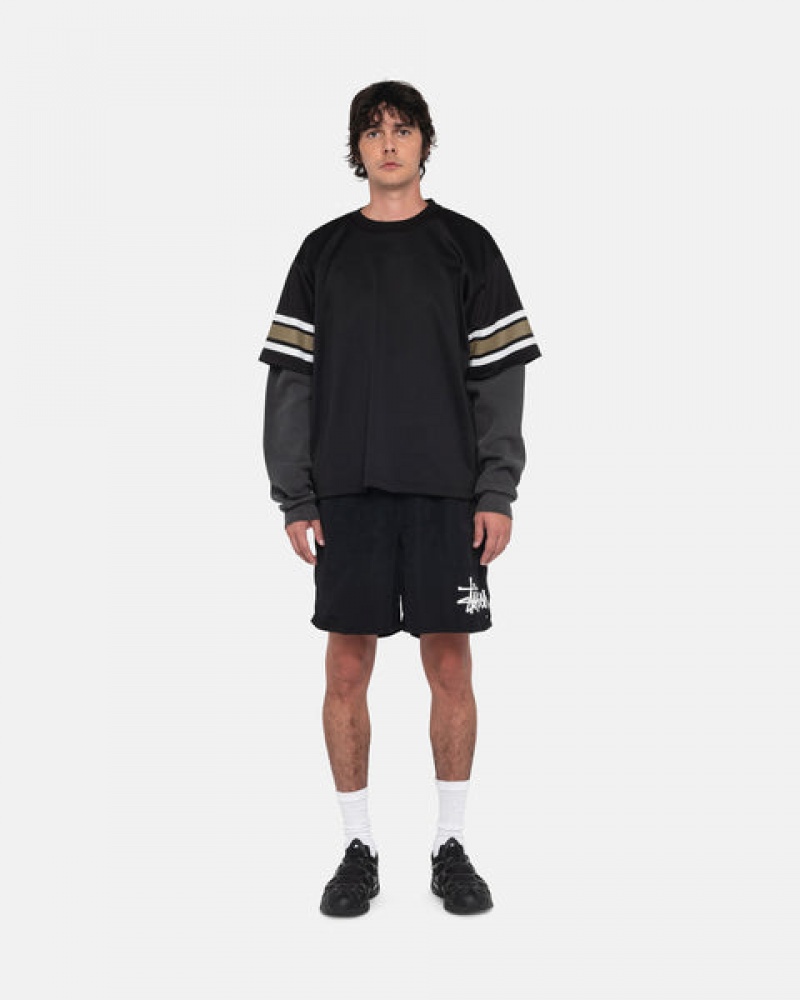 Black Stussy Water Short Big Basic Men's Shorts Jakarta | Indonesia ADX-9263