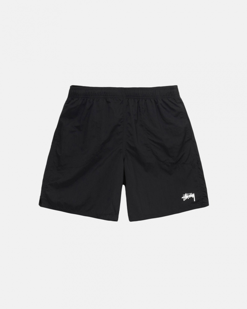 Black Stussy Water Short Stock Men\'s Shorts Jakarta | Indonesia AOH-5564