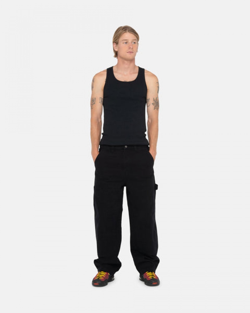 Black Stussy Work Pant Canvas Women's Pants Jakarta | Indonesia XYH-9446