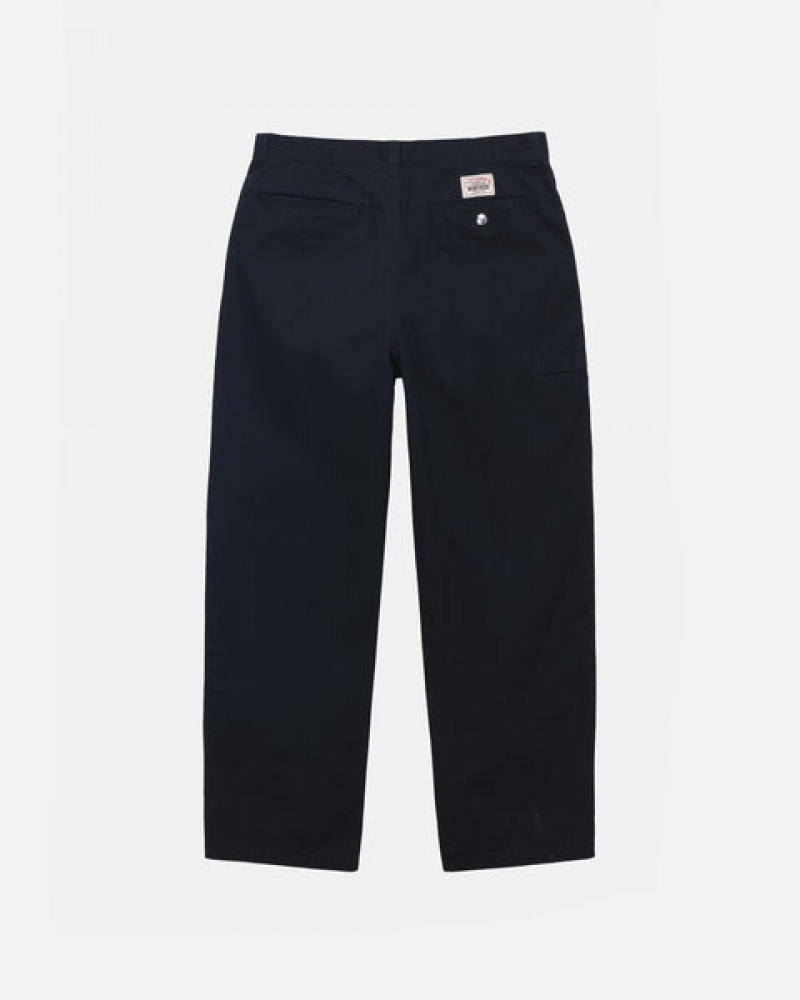 Black Stussy Workgear Trouser Twill Men's Pants Jakarta | Indonesia FWU-8783