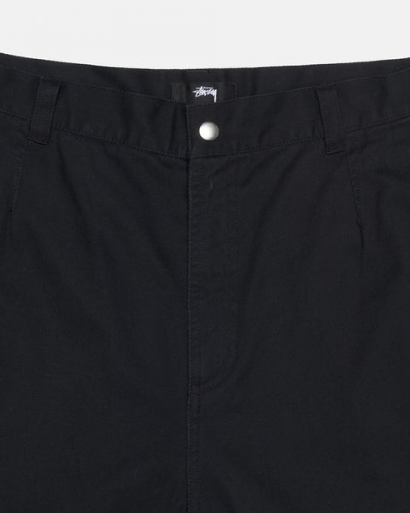 Black Stussy Workgear Trouser Twill Men's Pants Jakarta | Indonesia FWU-8783