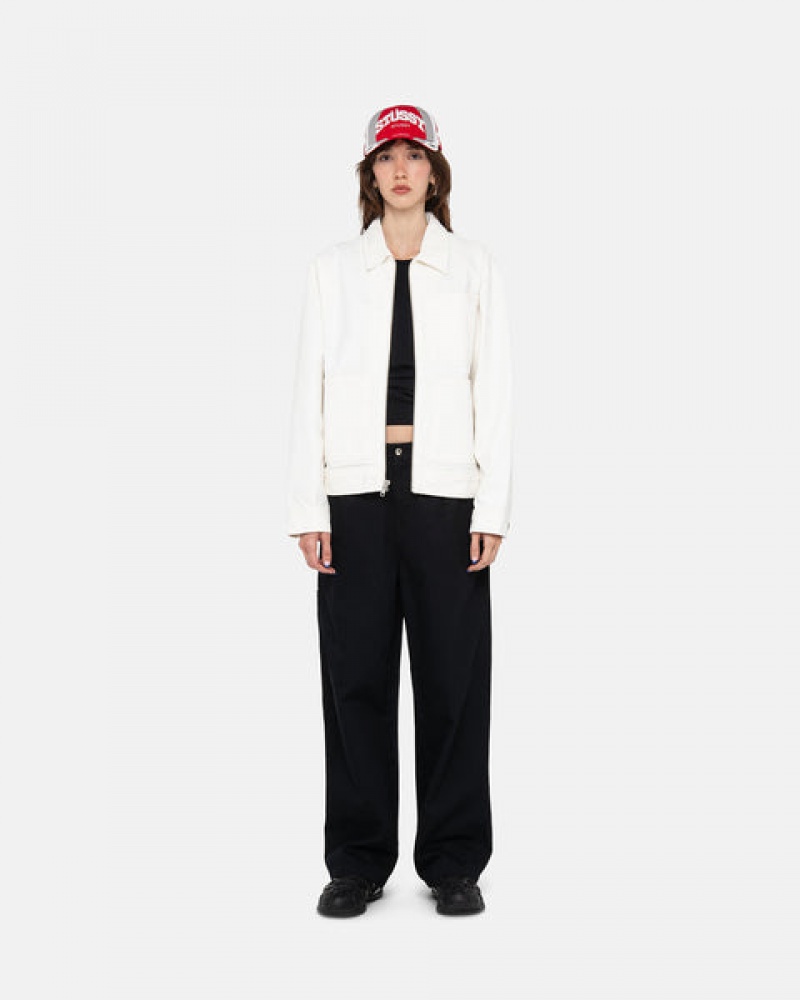 Black Stussy Workgear Trouser Twill Women's Pants Jakarta | Indonesia KDL-3654