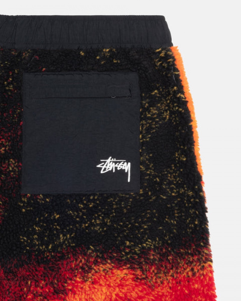 Black / Red Stussy Sherpa Short Women's Shorts Jakarta | Indonesia AKN-3523