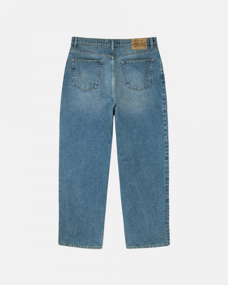 Blue Stussy Big Ol' Jean Denim Men's Denim Jakarta | Indonesia OWI-2805