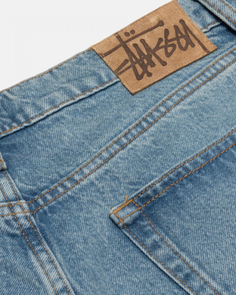 Blue Stussy Big Ol' Jean Denim Men's Denim Jakarta | Indonesia OWI-2805