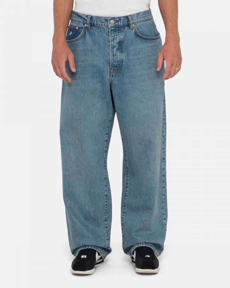 Blue Stussy Big Ol' Jean Denim Men's Pants Jakarta | Indonesia GGI-6232