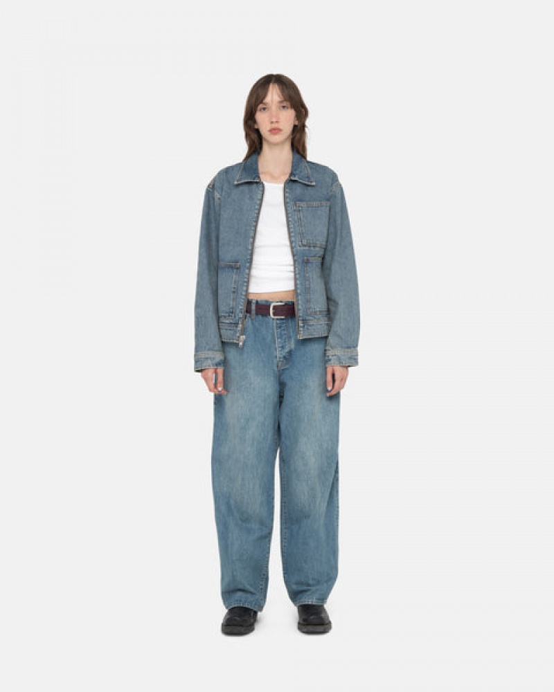 Blue Stussy Big Ol' Jean Denim Women's Denim Jakarta | Indonesia LTH-9572