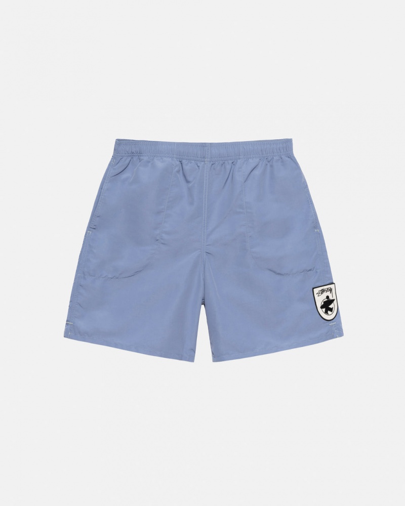 Blue Stussy Surfman Patch Water Short Men\'s Swimwear Jakarta | Indonesia EIY-4237