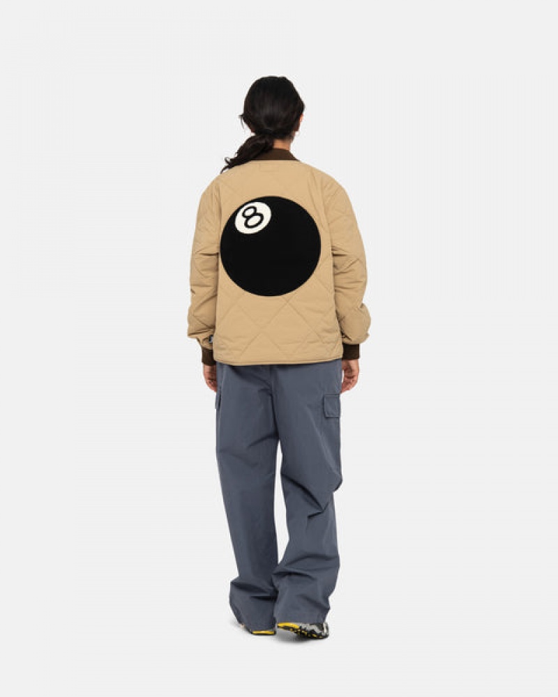 Brown Stussy 8 Ball Quilted Liner Jacket Women's Jackets Jakarta | Indonesia WEO-0257