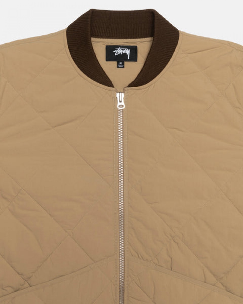 Brown Stussy 8 Ball Quilted Liner Jacket Men's Jackets Jakarta | Indonesia CUB-8266