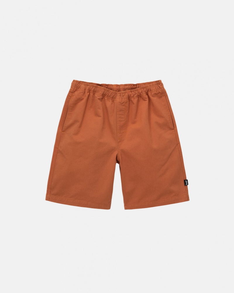 Brown Stussy Brushed Beach Short Men\'s Shorts Jakarta | Indonesia PRA-6604