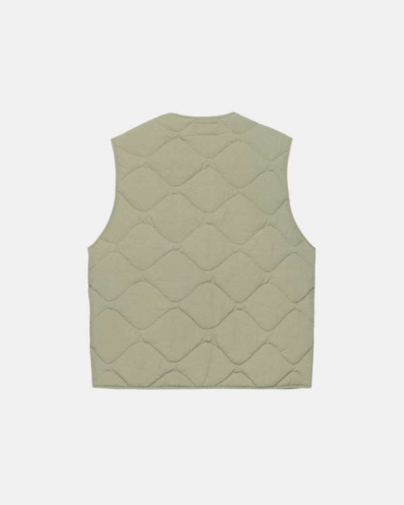 Brown Stussy Recycled Nylon Liner Vest Women's Vest Jakarta | Indonesia PCA-9016