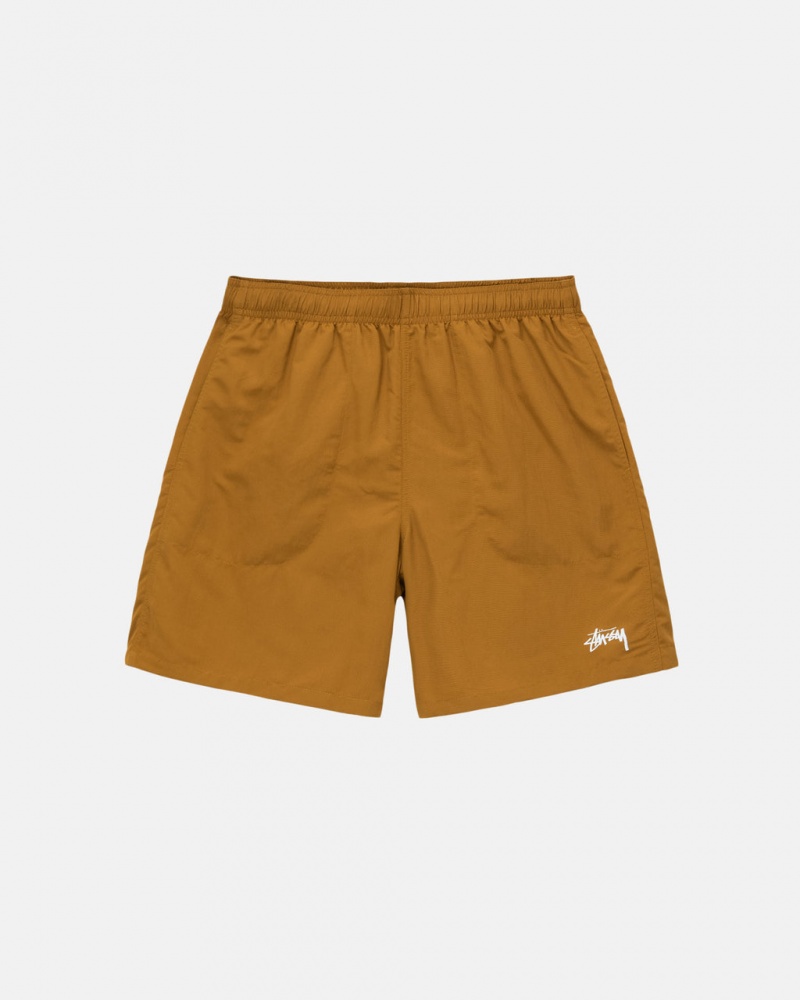 Brown Stussy Water Short Stock Men\'s Shorts Jakarta | Indonesia NJK-0105