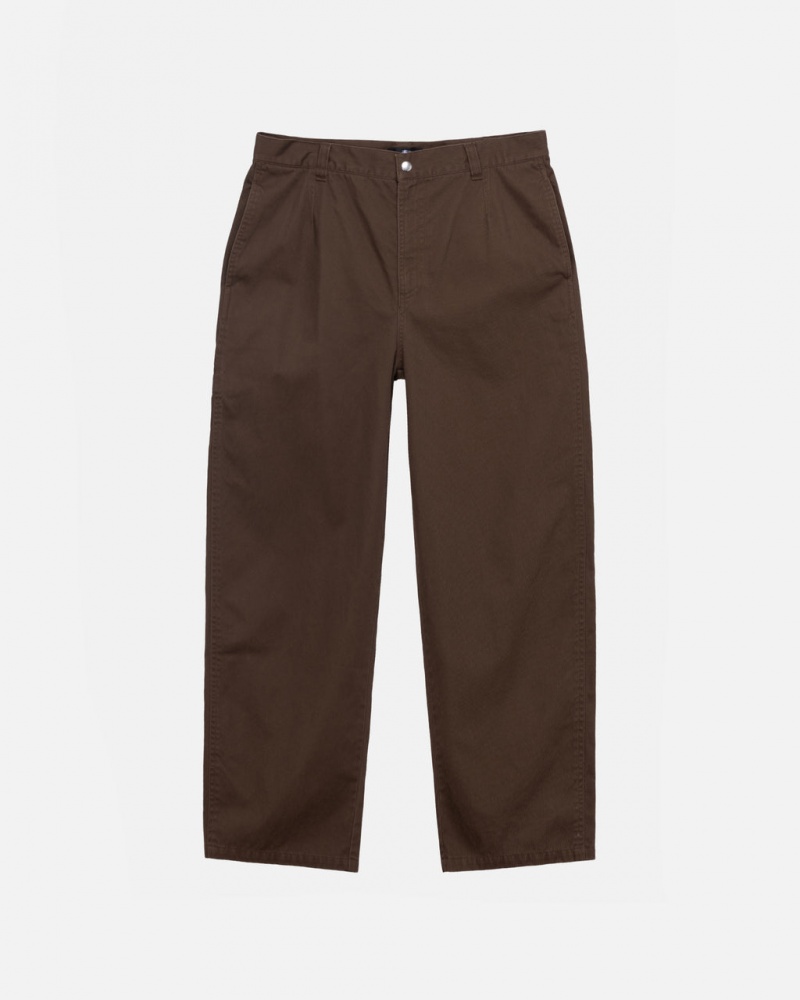 Brown Stussy Workgear Trouser Twill Men\'s Pants Jakarta | Indonesia RBK-2337