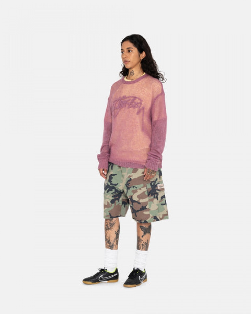 Camo Stussy Ripstop Cargo Beach Short Women's Shorts Jakarta | Indonesia MXQ-4013