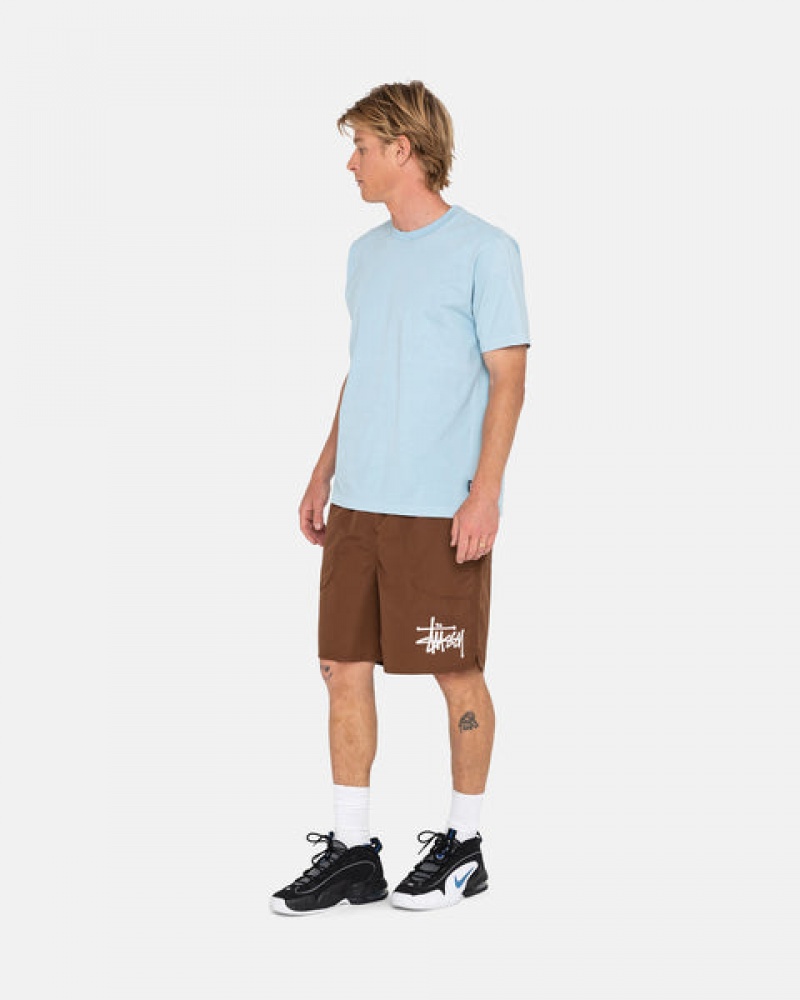 Coffee Stussy Big Basic Water Short Men's Swimwear Jakarta | Indonesia IOD-5652