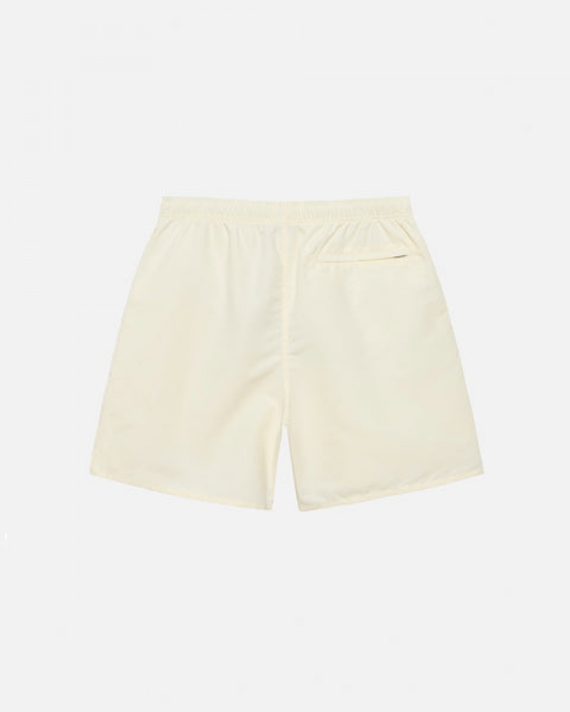 Cream Stussy Big Basic Water Short Men's Swimwear Jakarta | Indonesia RWV-4657