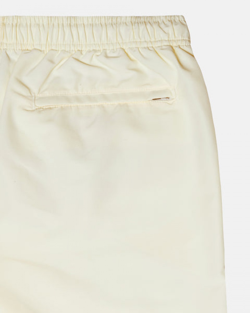 Cream Stussy Big Basic Water Short Men's Swimwear Jakarta | Indonesia RWV-4657