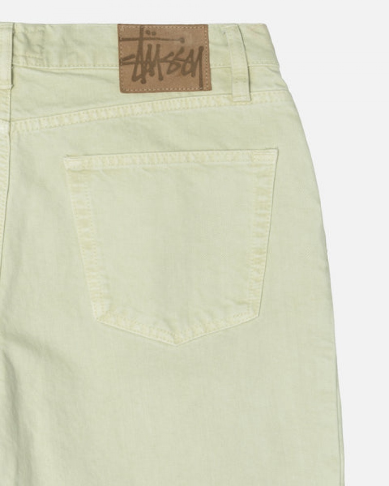 Cream Stussy Double Dye Big 'Ol Jeans Men's Pants Jakarta | Indonesia RMV-2985