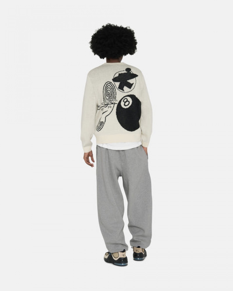 Dark Grey Stussy Fleece Pant Men's Sweatpants Jakarta | Indonesia TEY-9324