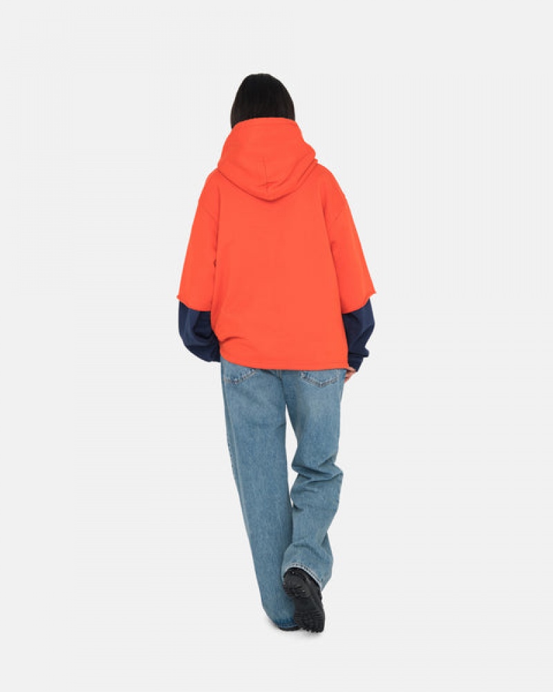 Deep Orange Stussy Ss Boxy Cropped Hoodie Women's Hoodie Jakarta | Indonesia ODD-2515