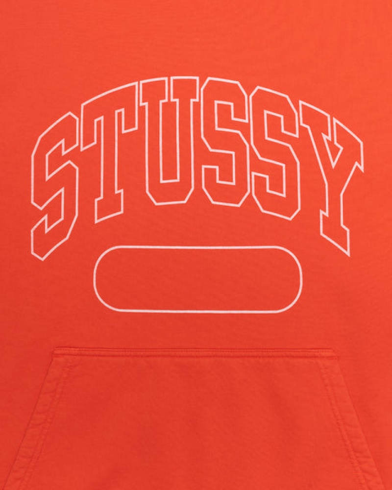 Deep Orange Stussy Ss Boxy Cropped Hoodie Men's Hoodie Jakarta | Indonesia ANE-0651