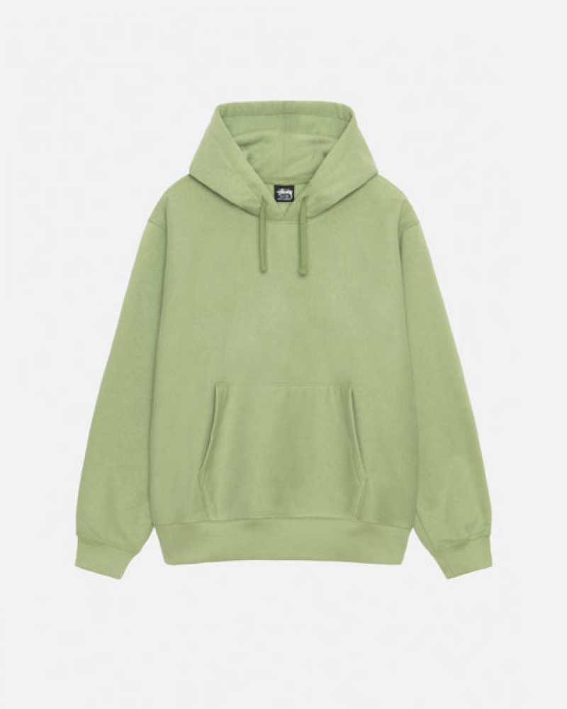 Green Stussy Back Hood Applique Hood Men's Sweatshirts Jakarta | Indonesia BJD-9462