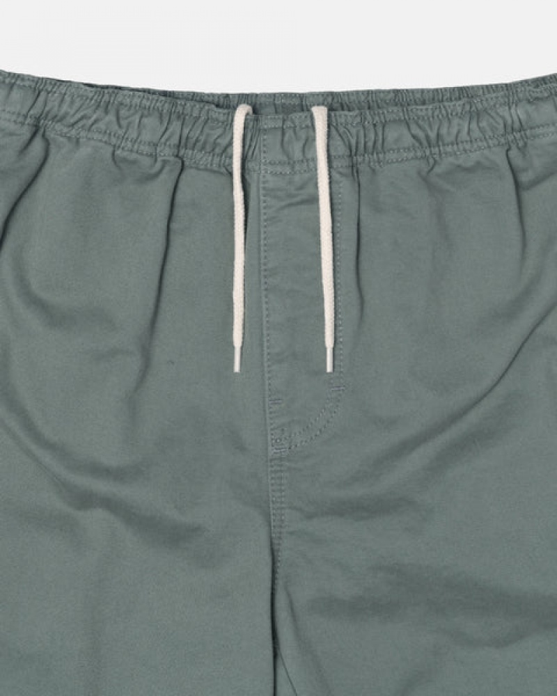 Green Stussy Brushed Beach Pant Men's Pants Jakarta | Indonesia IXM-3612