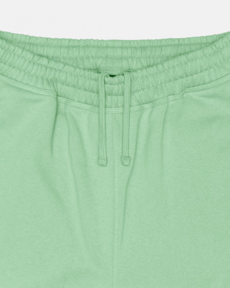 Green Stussy Stock Logo Sweatpant Men's Sweatpants Jakarta | Indonesia LPE-8292