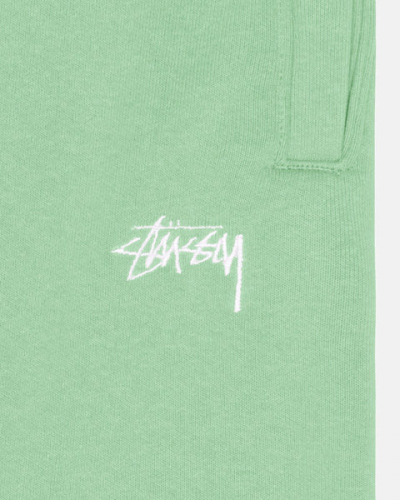 Green Stussy Stock Logo Sweatpant Women's Sweatpants Jakarta | Indonesia HOZ-4942