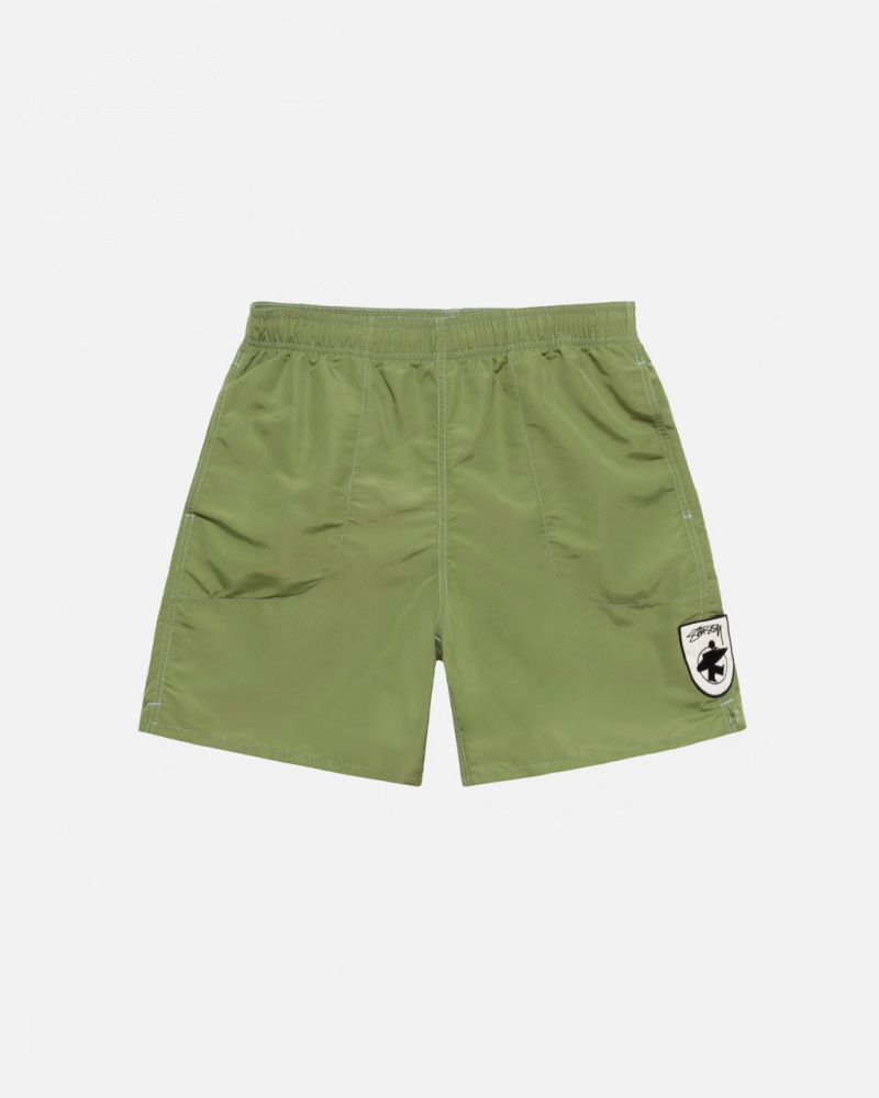 Green Stussy Surfman Patch Water Short Women\'s Swimwear Jakarta | Indonesia SMQ-1286