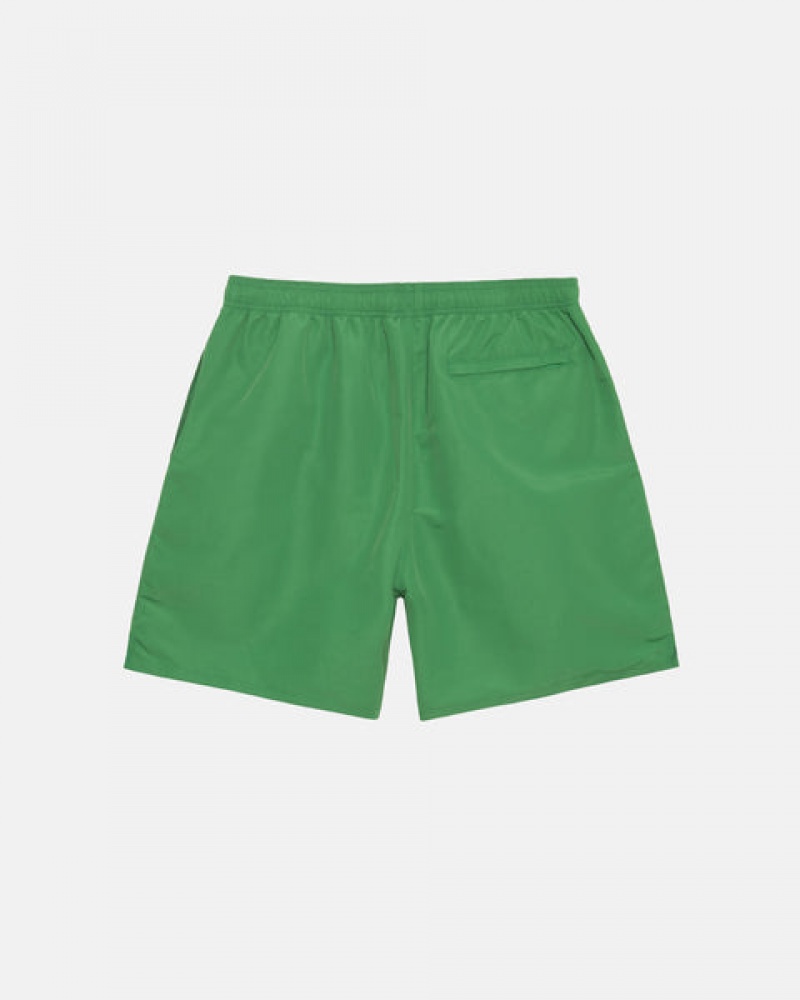 Green Stussy Water Short Big Basic Men's Shorts Jakarta | Indonesia XGL-4358