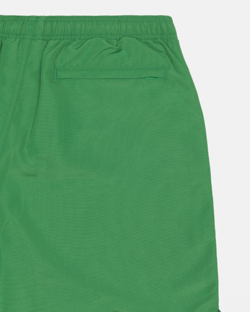 Green Stussy Water Short Big Basic Men's Shorts Jakarta | Indonesia XGL-4358