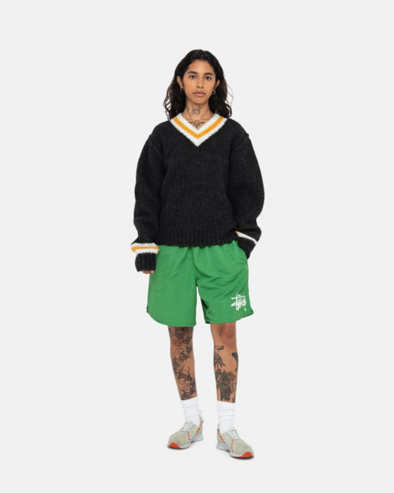 Green Stussy Water Short Big Basic Women's Shorts Jakarta | Indonesia BFZ-5969