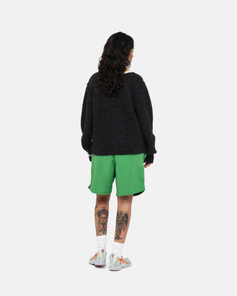 Green Stussy Water Short Big Basic Women's Shorts Jakarta | Indonesia BFZ-5969