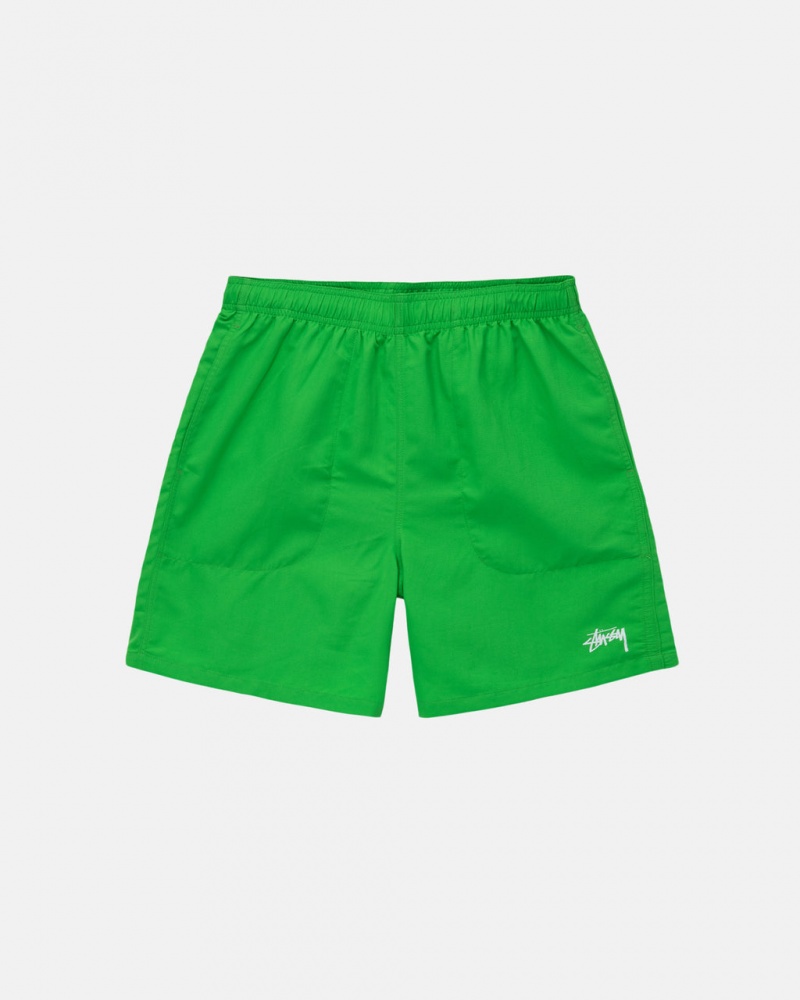 Green Stussy Water Short Stock Men\'s Shorts Jakarta | Indonesia JAJ-1727