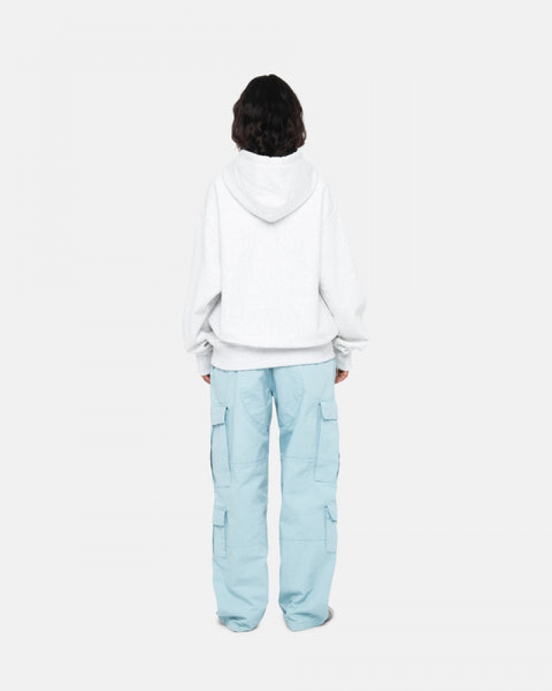 Grey Stussy Basic Applique Hoodie Women's Hoodie Jakarta | Indonesia EAH-9124