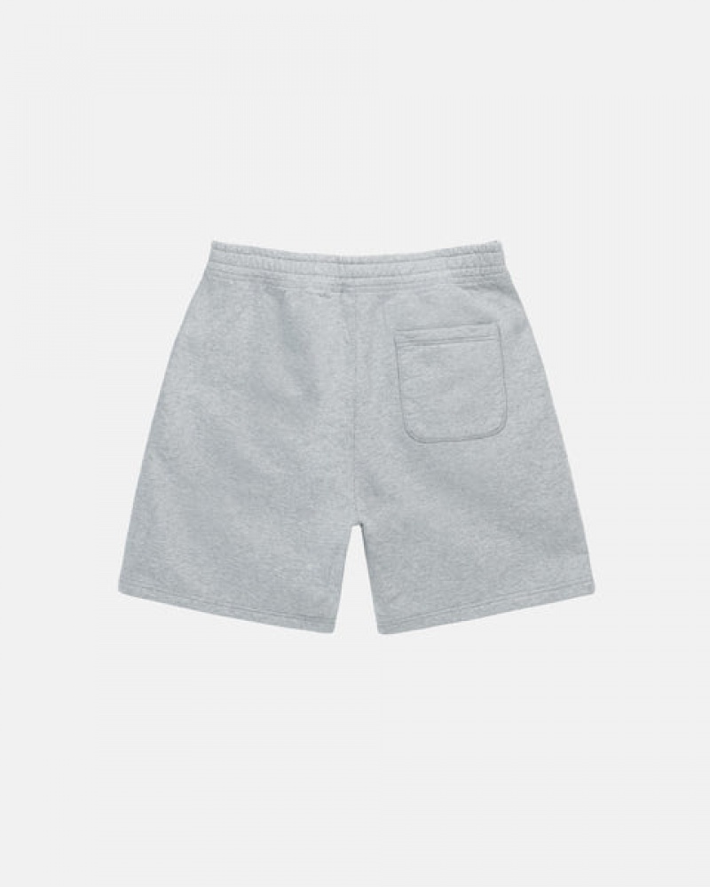 Grey Stussy Stock Logo Sweat Short Men's Shorts Jakarta | Indonesia EOD-2200