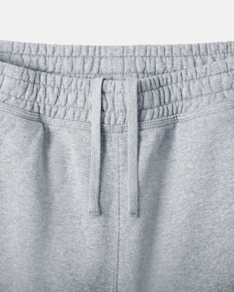 Grey Stussy Stock Logo Sweat Short Men's Shorts Jakarta | Indonesia EOD-2200