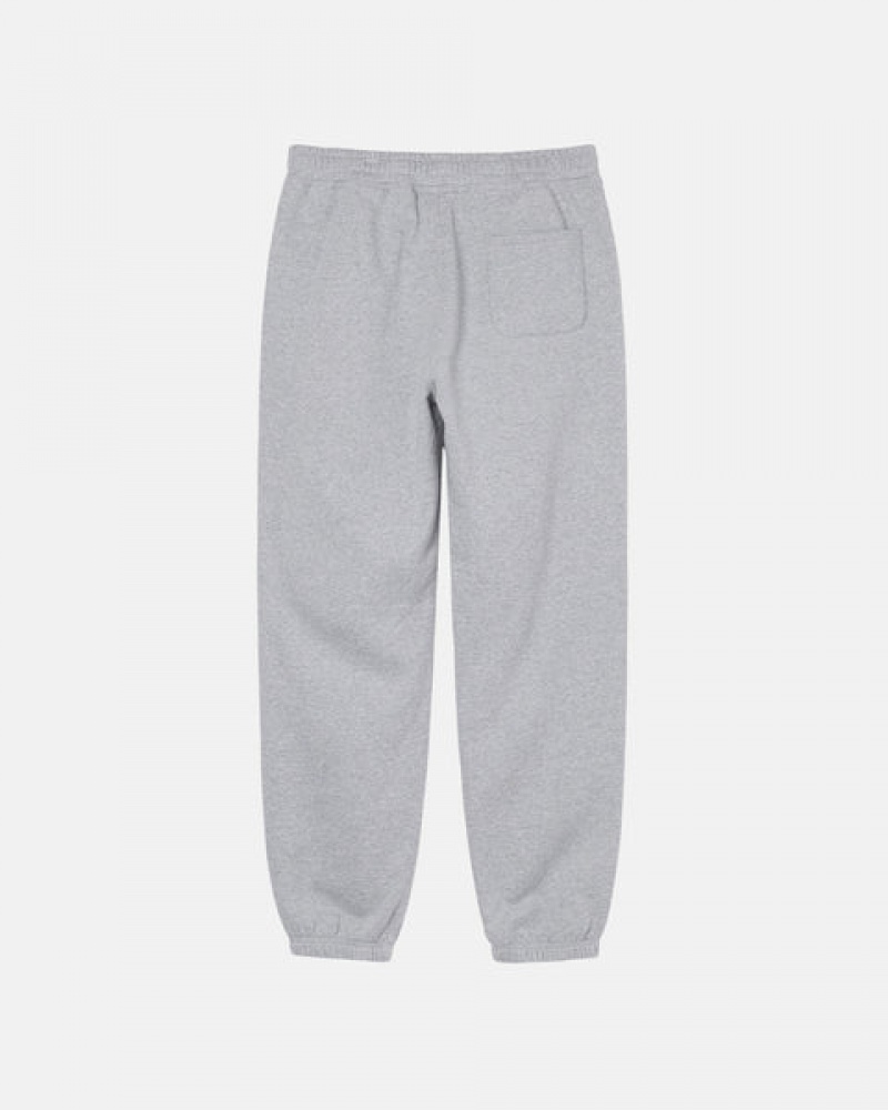 Grey Stussy Stock Logo Sweatpant Men's Sweatpants Jakarta | Indonesia CBN-7753