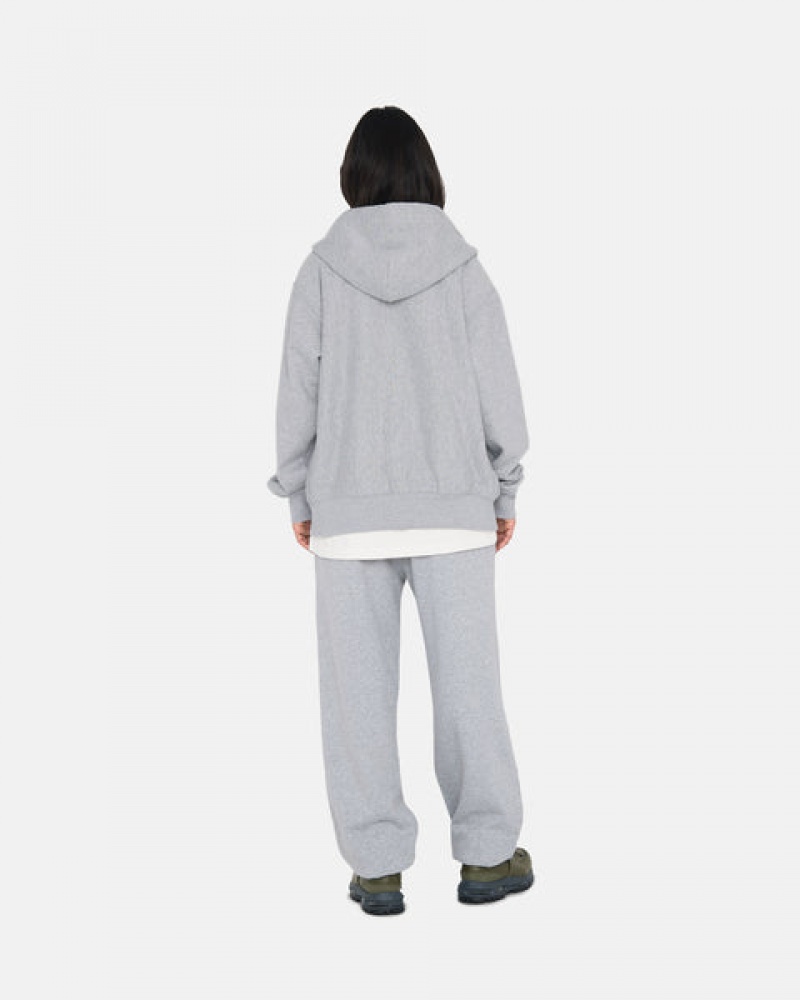 Grey Stussy Stock Logo Sweatpant Men's Sweatpants Jakarta | Indonesia CBN-7753